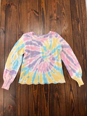 Design History Pastel Tie-Dye Sweater — Pink, Blue, Yellow, Lavender